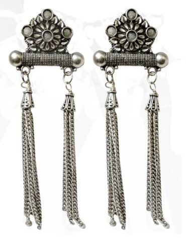 Oxidized Eardrop Earring