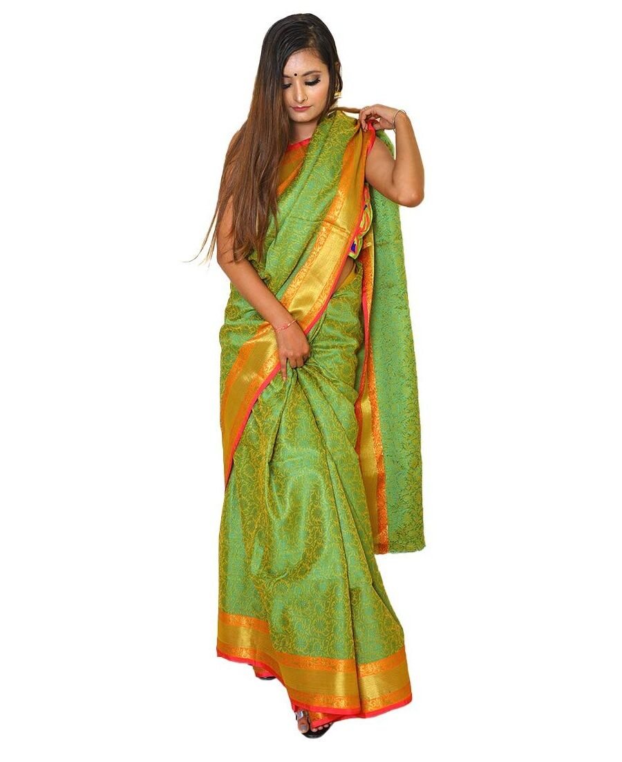 Banarsi Silk Saree Green
