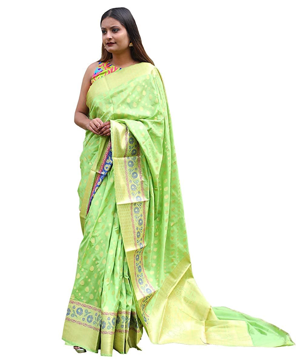 Women's Banarasi Silk Saree with Blouse Piece