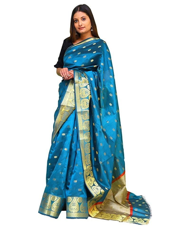Women's Banarasi Silk Fancy Saree with Blouse Piece