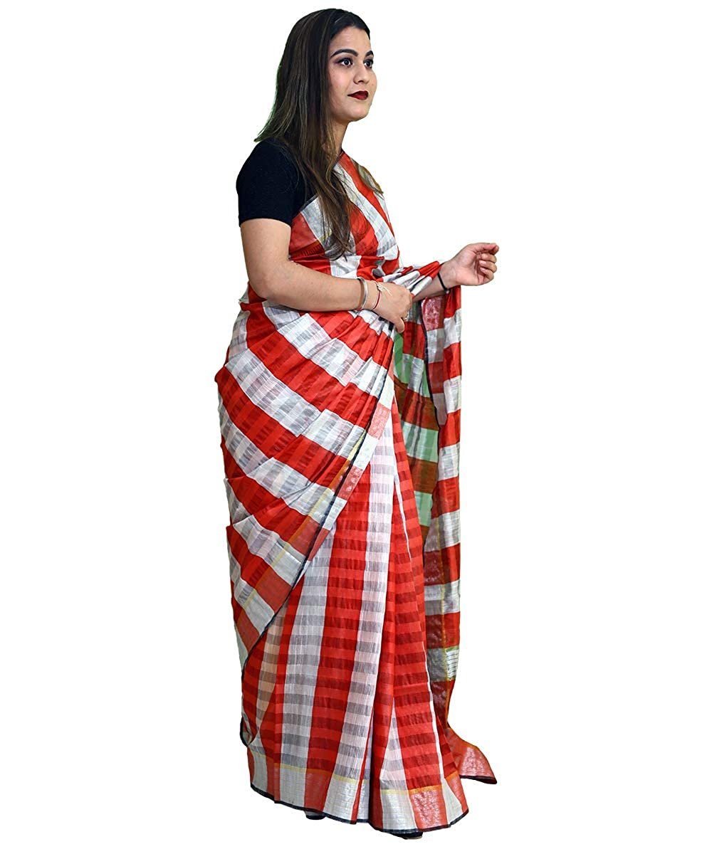 Women's Cotton Silk Saree With Unstitched Blouse Piece