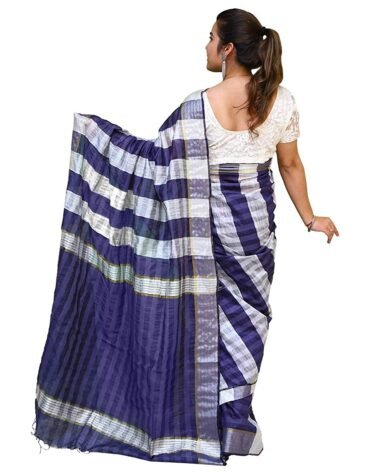 Women's Cotton Silk Saree With Unstitched Blouse