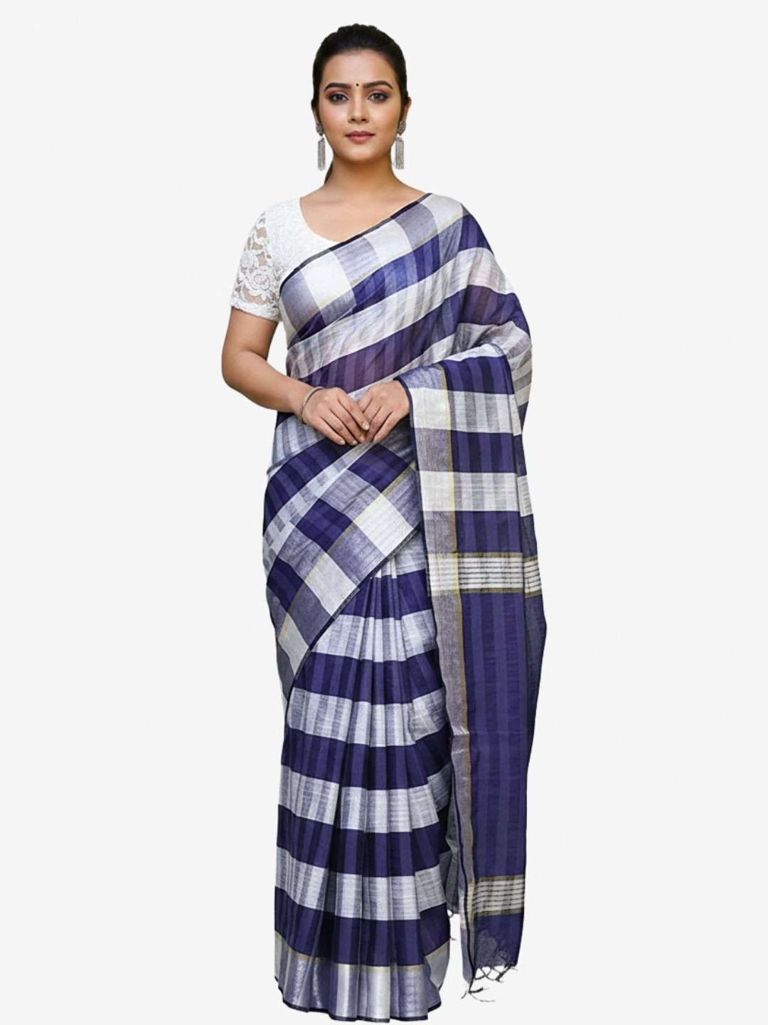 Women's Cotton Silk Saree With Unstitched Blouse