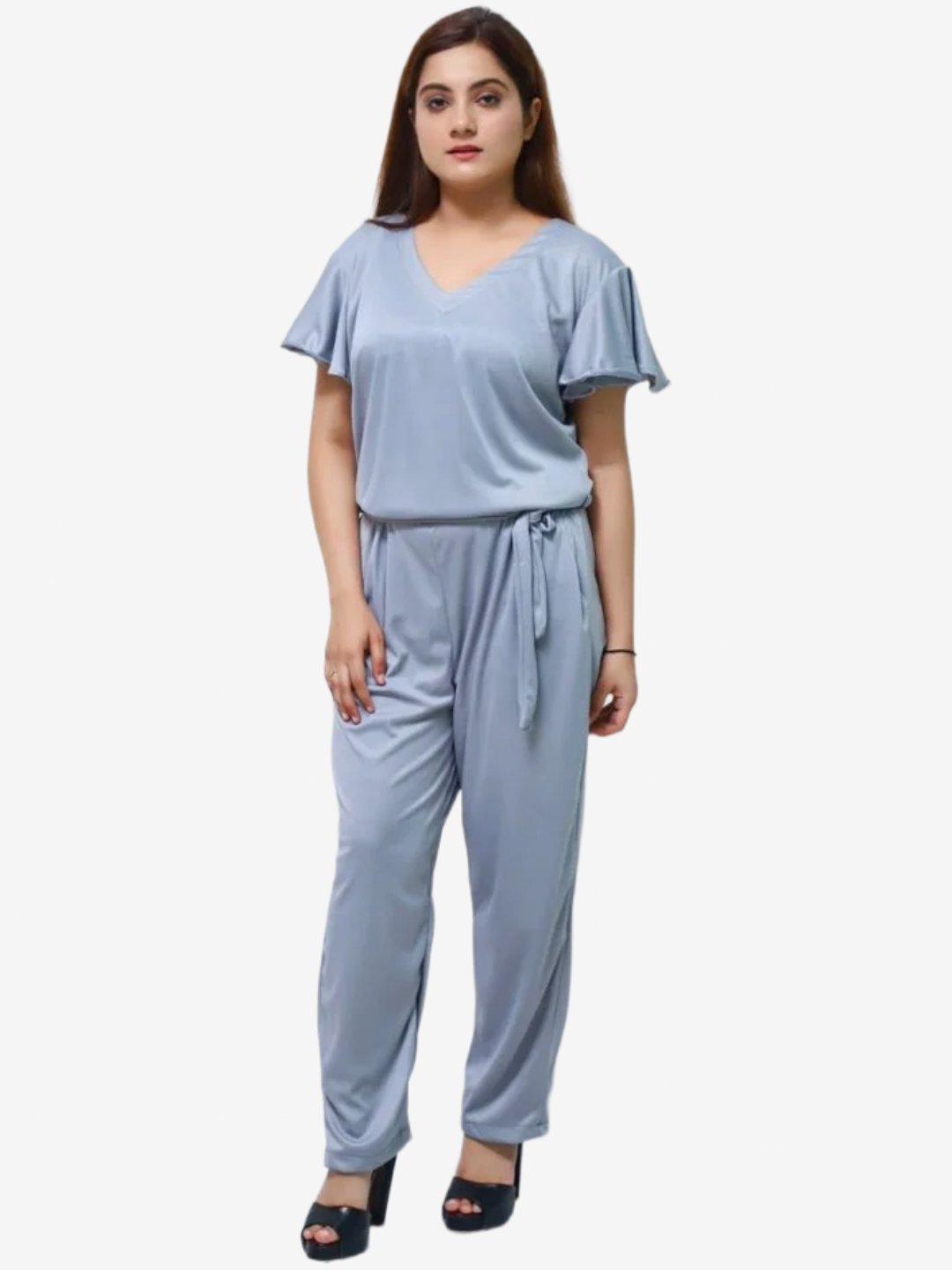 Women's Gray Lycra Jump Suit