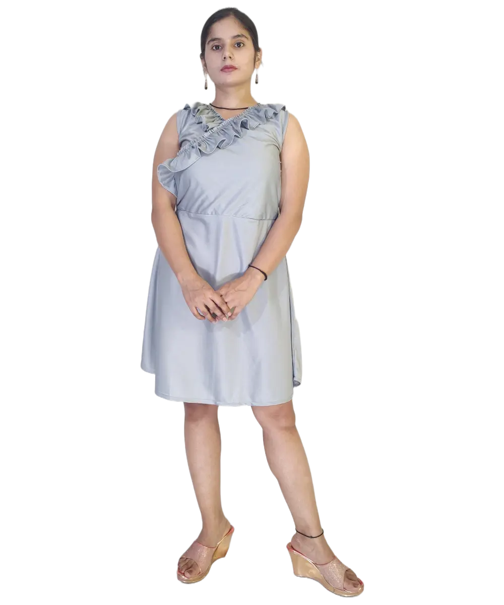 Women's Sleeveless Lycra Dress Gray