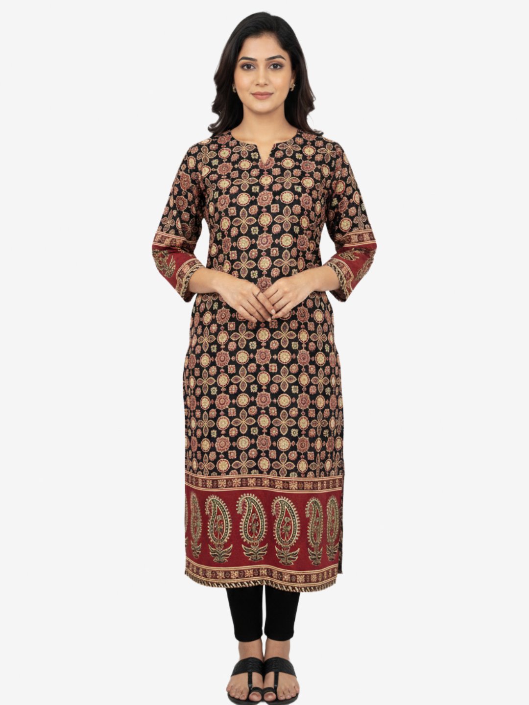 Women’s Cotton Printed Straight Kurta