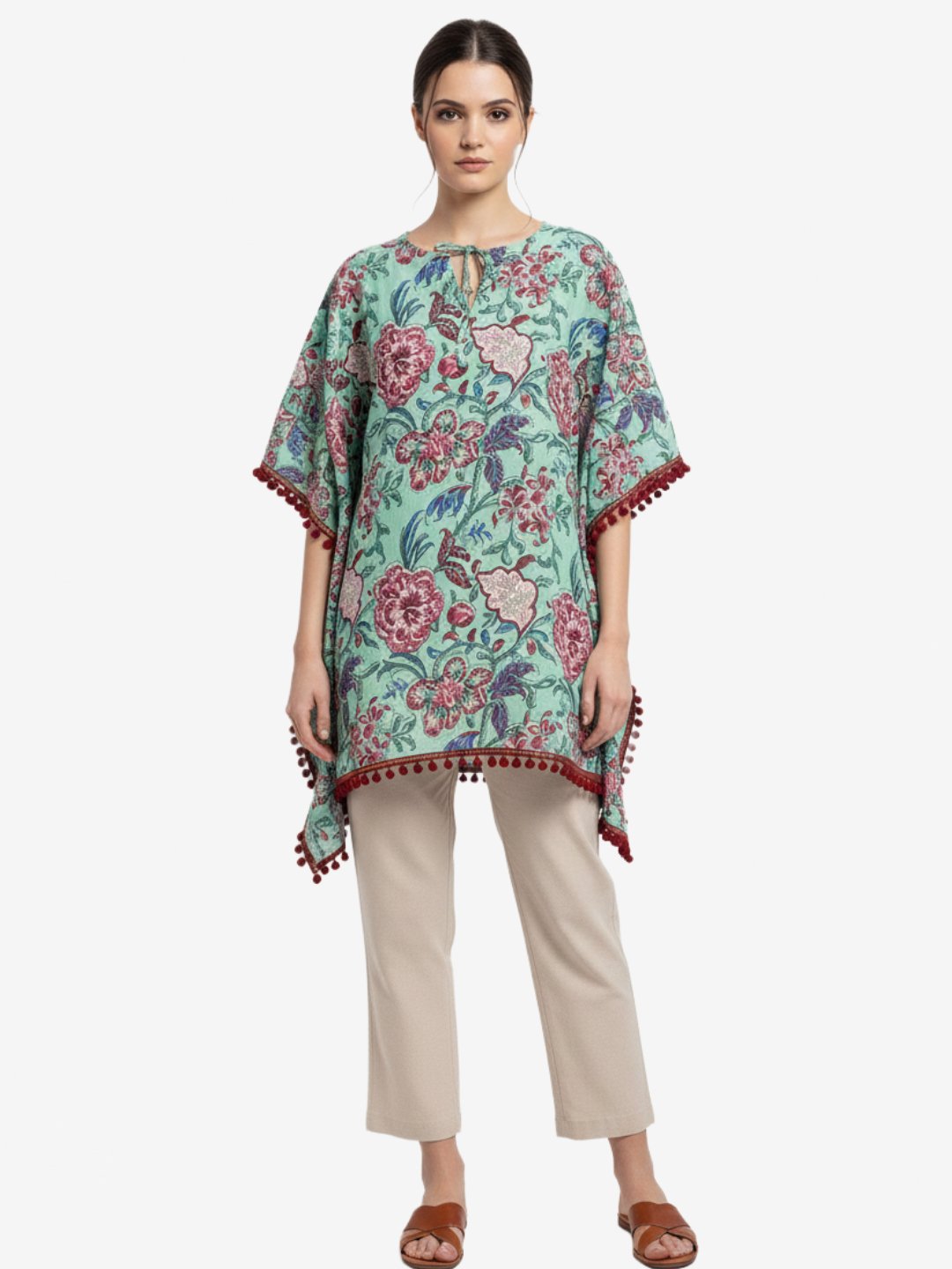 Women’s Floral Cotton Kaftan – Breezy Comfort with Elegant Style