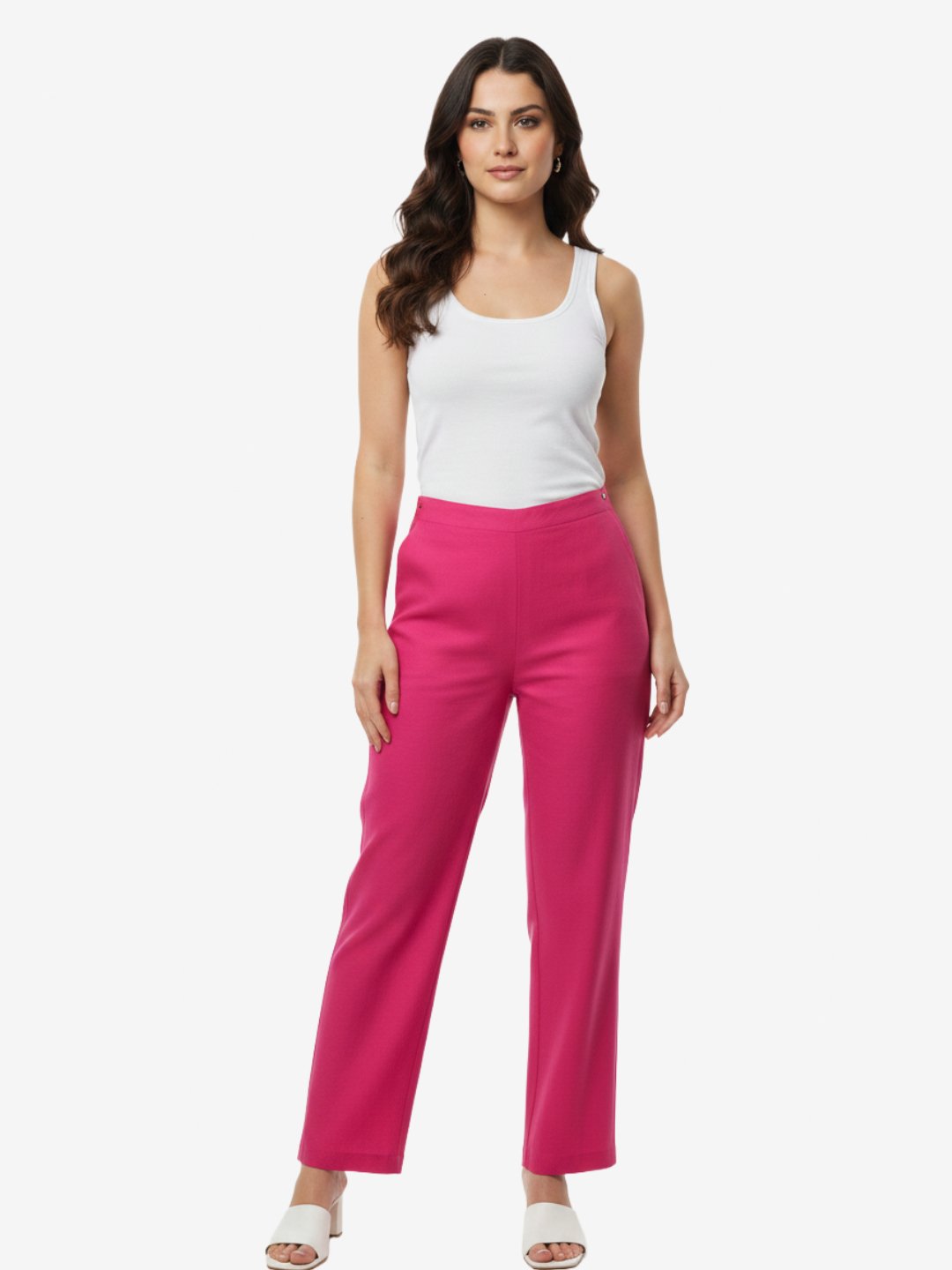 Women's Rani Pink Straight Fit Trousers